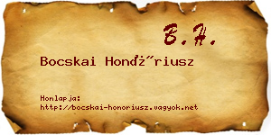Bocskai Honóriusz névjegykártya